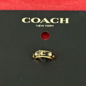 NWT Coach Gold and Black Ear Cuff